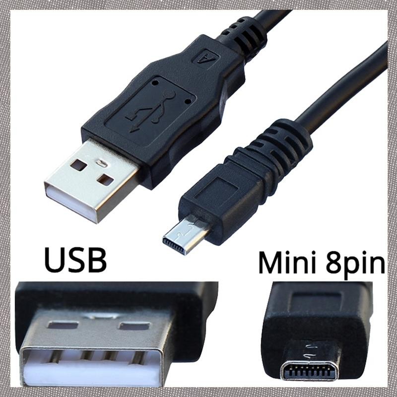 [MLO] -E6 Data Cable กล้องดิจิตอล USB Mini 8 Pin Universal สําหรับพร้อมวงแหวนแม่เหล็ก