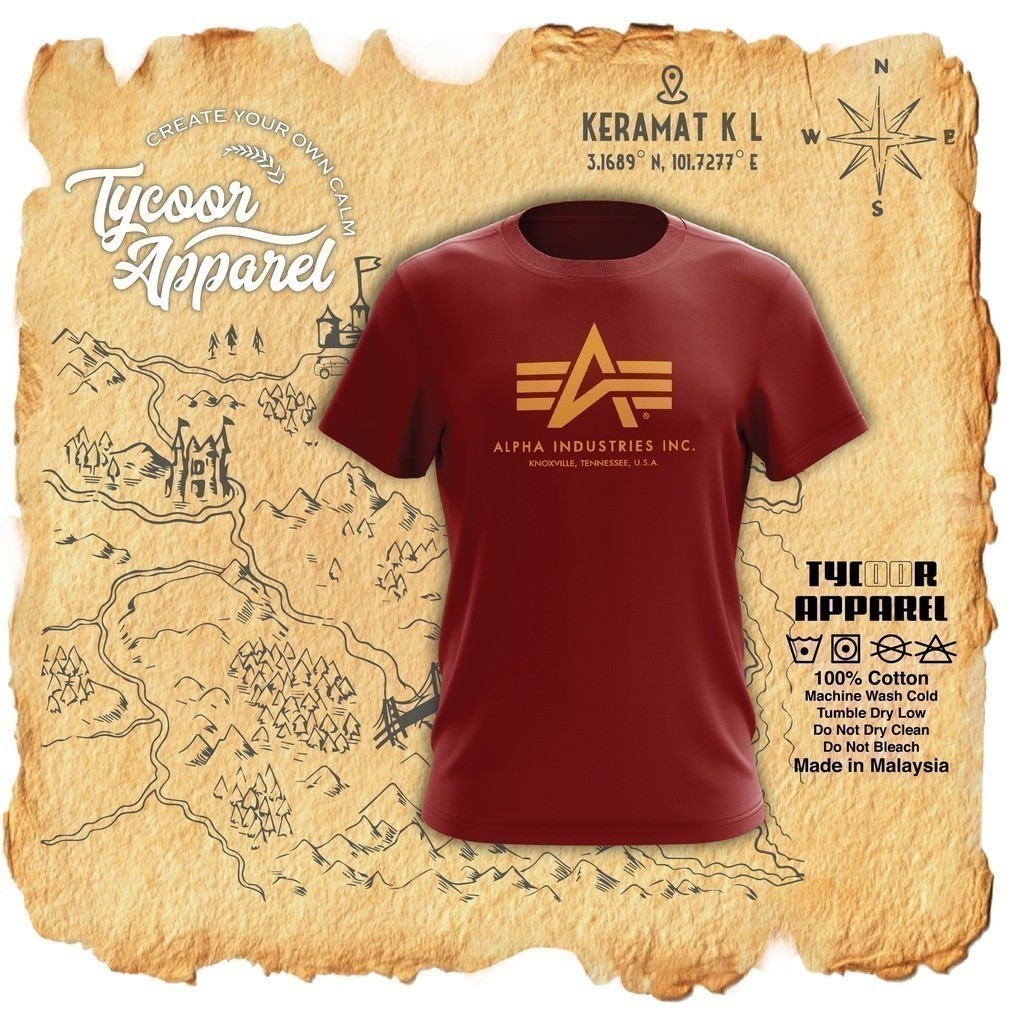 2025 เสื้อยืดแฟชั่น Alpha Industries (เสื้อยืดไมโครไฟเบอร์) เสื้อยืดกลางแจ้ง