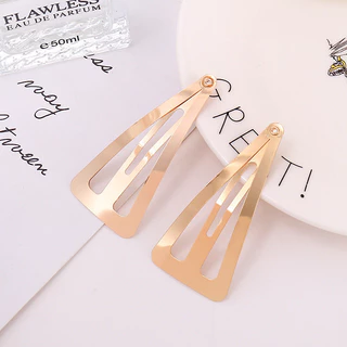 100pcs 7cm คลิปสามเหลี่ยมคลิป bb ทองว่ายน้ำสีดำนิกเกิลโบว์แฮนด์เมดเครื่องประดับผมอุปกรณ์ขนาดเล็ก DIY กิ๊บขายส่งวัสดุ