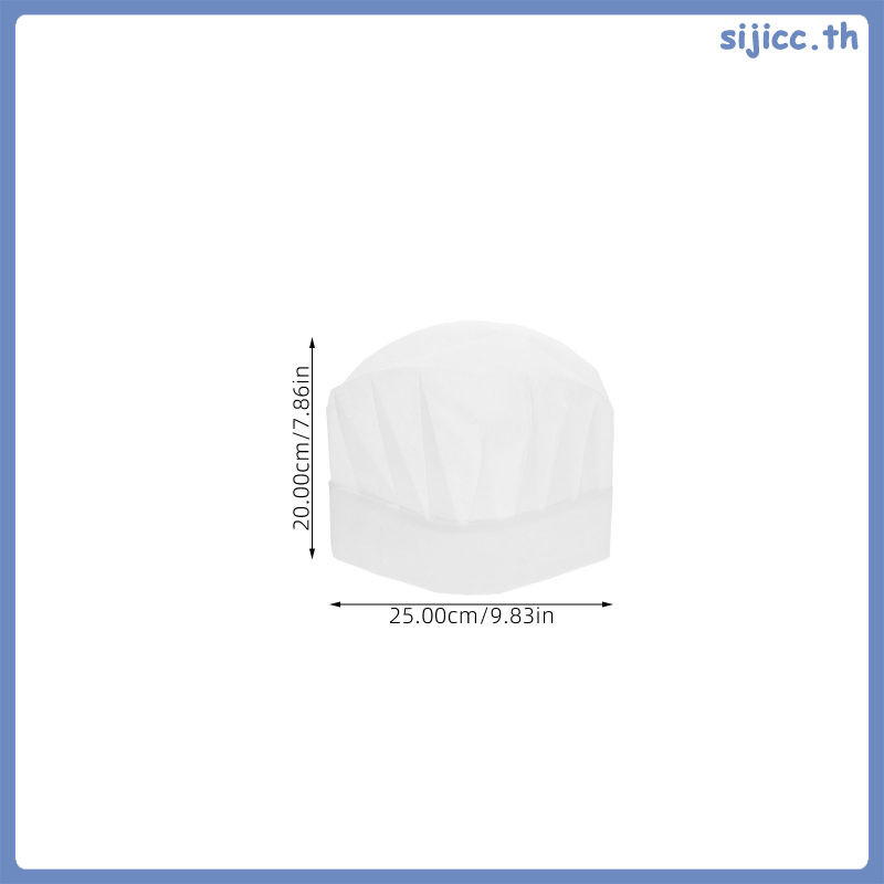 🍳 20 ชิ้น หมวกเชฟเด็ก สีขาว ทำจากผ้าสักหลาดน้ำหนักเบา ทรงกลมใช้แล้วทิ้ง สำหรับการเรียนทำอาหาร - รูปที่ 4