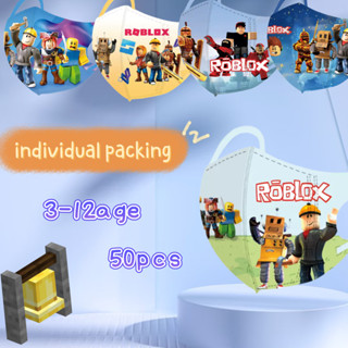 50 สุ่มหน้ากาก 3ง ผสมสําหรับเด็กอายุ 3-12 ยางรัดหูแบบใช้แล้ว…