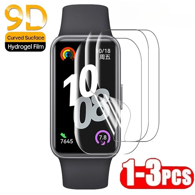 Honor Band10 Band9 Band7 Band5 1-3 ชิ้น 1000D HD Clear Soft Hydrogel ฟิล์มสําหรับ Honor Band 10 9 7 6 5 4 Anti-Fingerprints Anti Blue Light สมาร์ทนาฬิกาป้องกันหน้าจอ