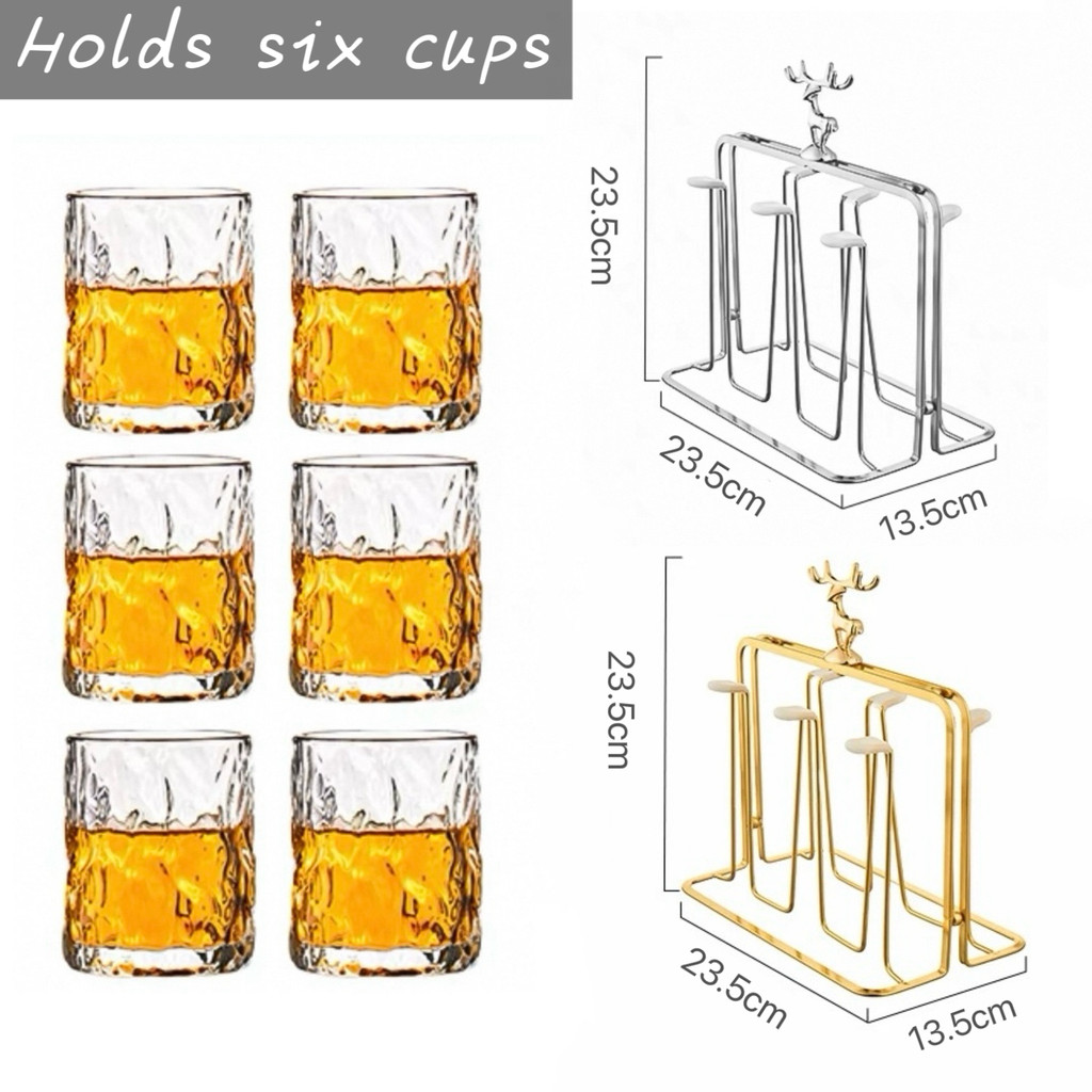 ที่วางแก้วตกแต่งหัวกวาง ชั้นวางแก้วโลหะสีทองสีเงิน ใช้งานในบ้าน ATTCH - รูปที่ 7