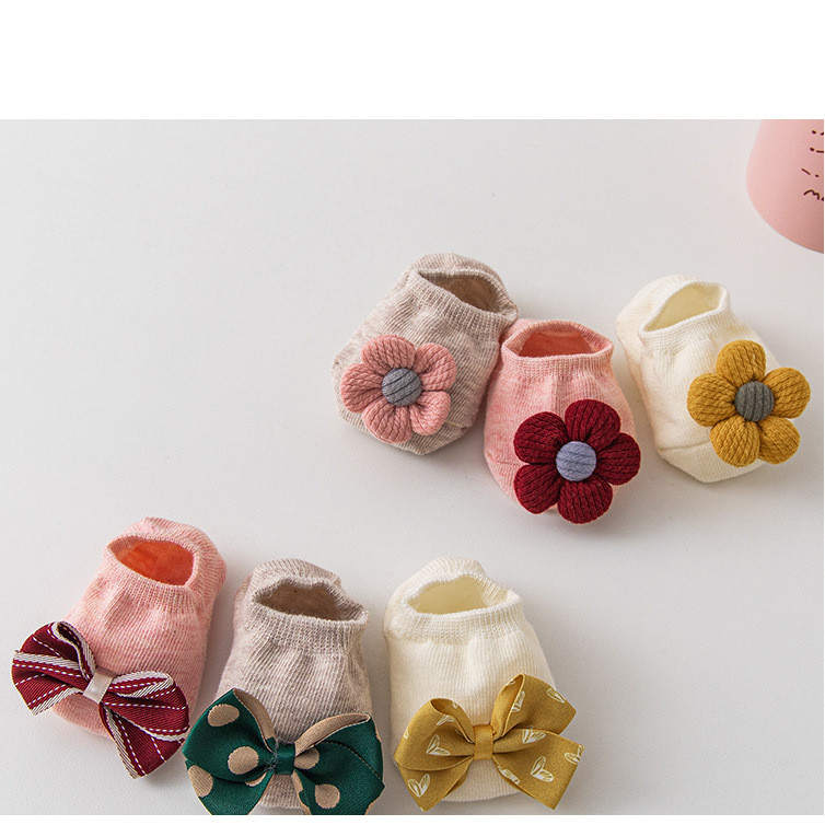 ถุงเท้าเด็กผ้าฝ้ายฤดูใบไม้ร่วงถุงเท้าชั้นทารกแรกเกิด 0-3 ปีถุงเท้ากันลื่น - รูปที่ 5