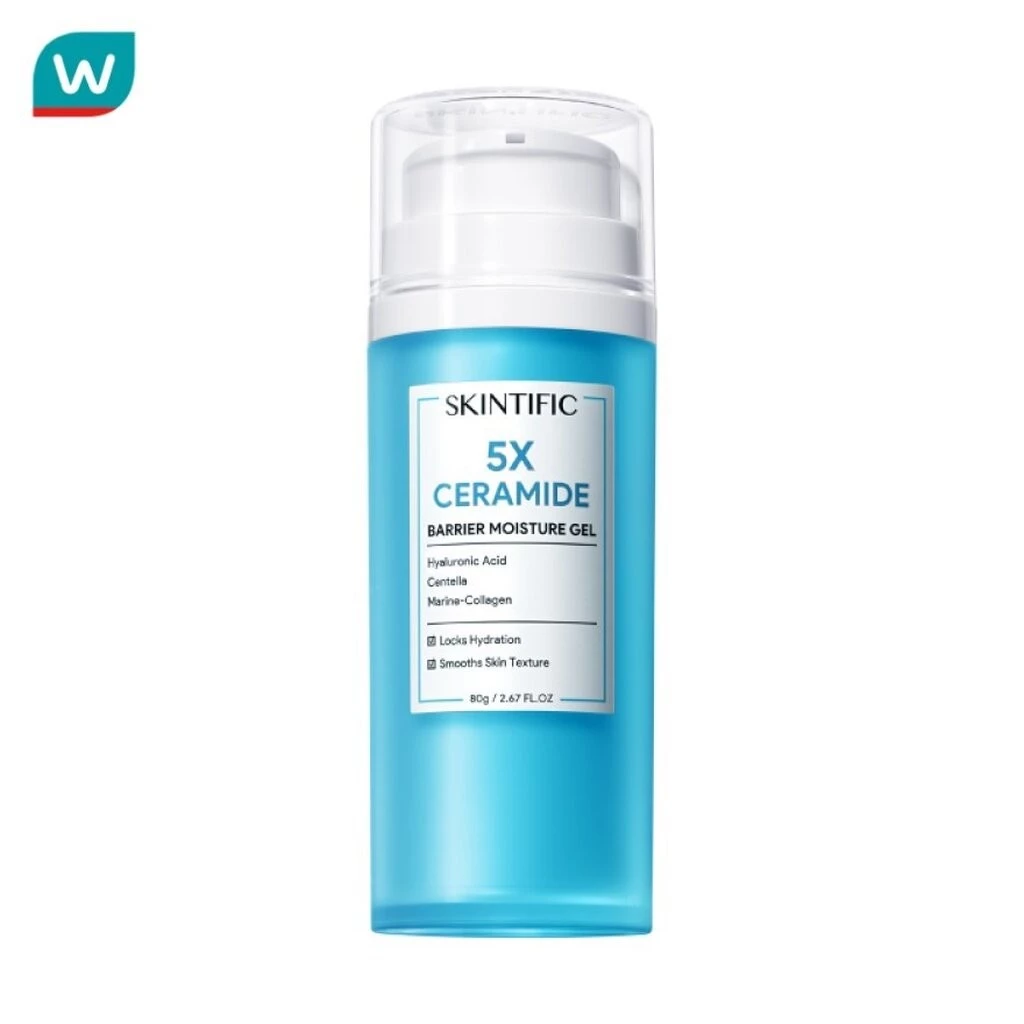 Skintific สกินทิฟิค 5X เซราไมด์ บาเรียร์ มอยเจอร์ไรเซอร์ เจล 80 กรัม