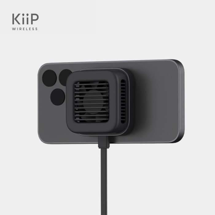 HP KIIP FW5 Wireless Charging Magnetic 2IN1 Cooler 15W Gaming Phone Cooler - สีดํา