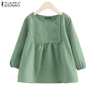 ZANZEA เสื้อเบลาส์ตุ๊กตา A-Line แขน 3/4 เกาหลีสําหรับผู้หญิง