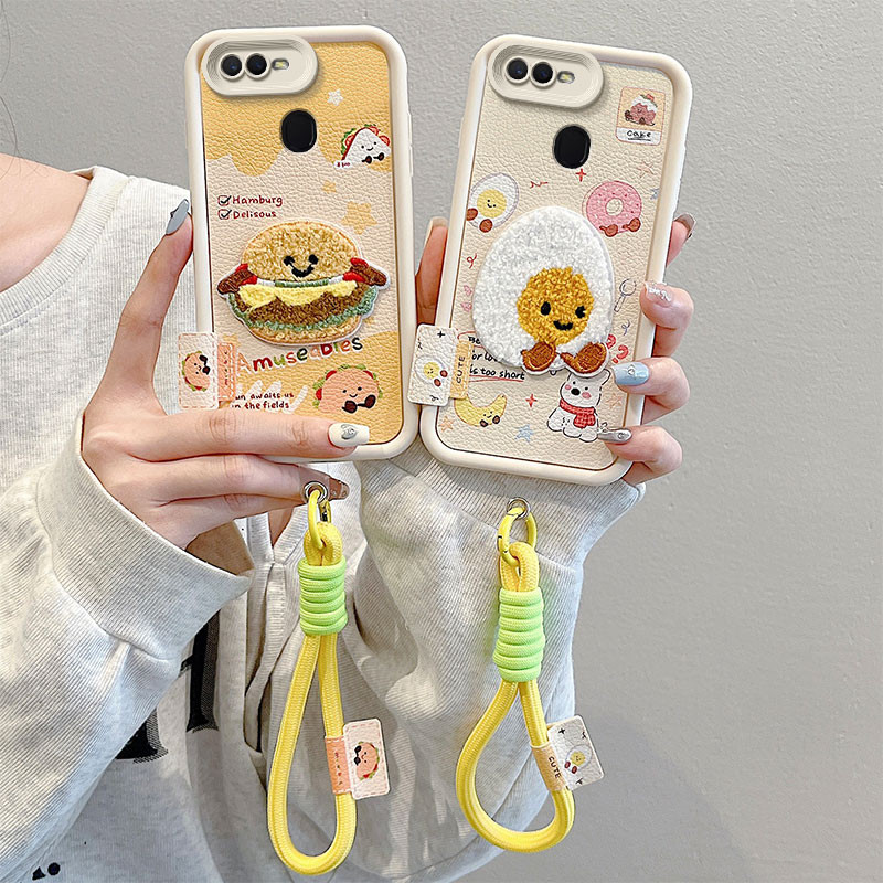 เคส  Oppo A5s เคส Oppo a12 a7 f9 pro  เคสโทรศัพท์ลายหนังปักลายสําหรับเคสเคสOppo a12 a7 f9 pro