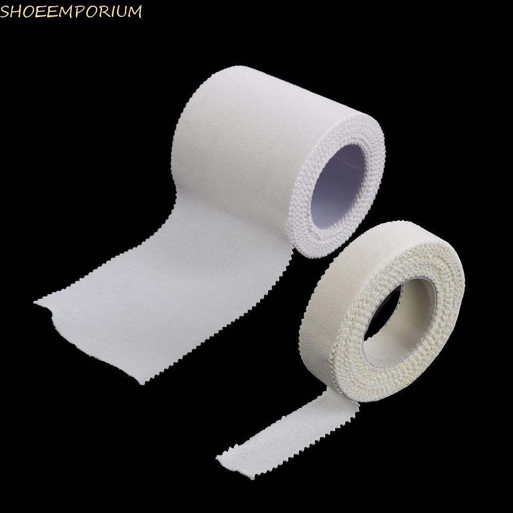 SHOEEMPORIUM เทปกาวผ้าฝ้ายกันน้ำ Breathable Self-Aid Bandage สติกเกอร์สำหรับข้อศอกและเข่าสีขาว