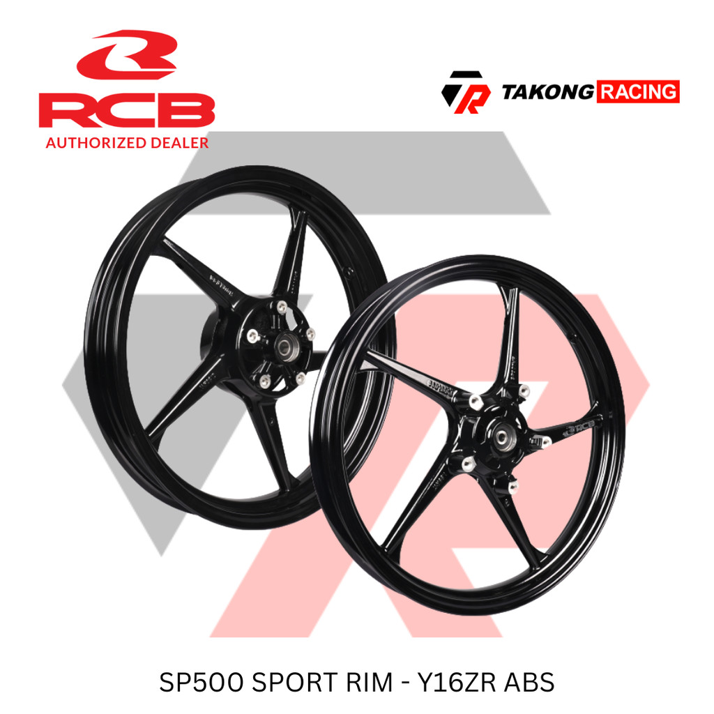 RCB SP500 SPORT RIM - Y16ZR ABS (5 หลุม) GROS BLACK 160 X 185 - 17