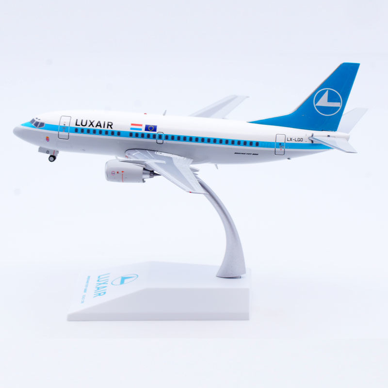 Jcwings 1: 200 เครื่องบินโลหะผสมรุ่น Lucenburgh Airlines Boeing B737-500 LX-LGO