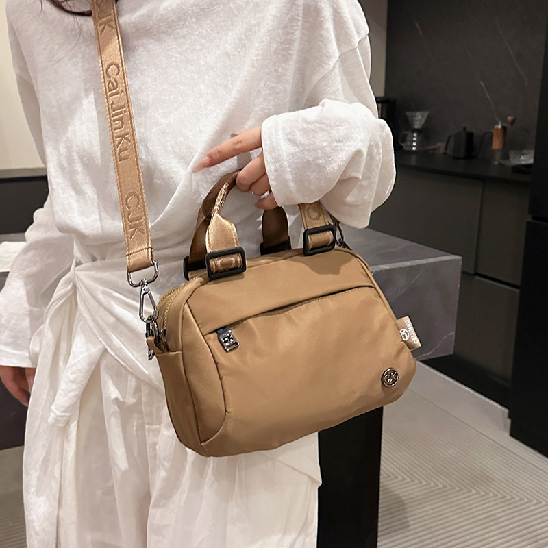 Casual Ladies Messenger Bag Solid Color Water-Repellent Shoulder Bag Multifunctional Portable Messenger Bag Multi-Pocket All @