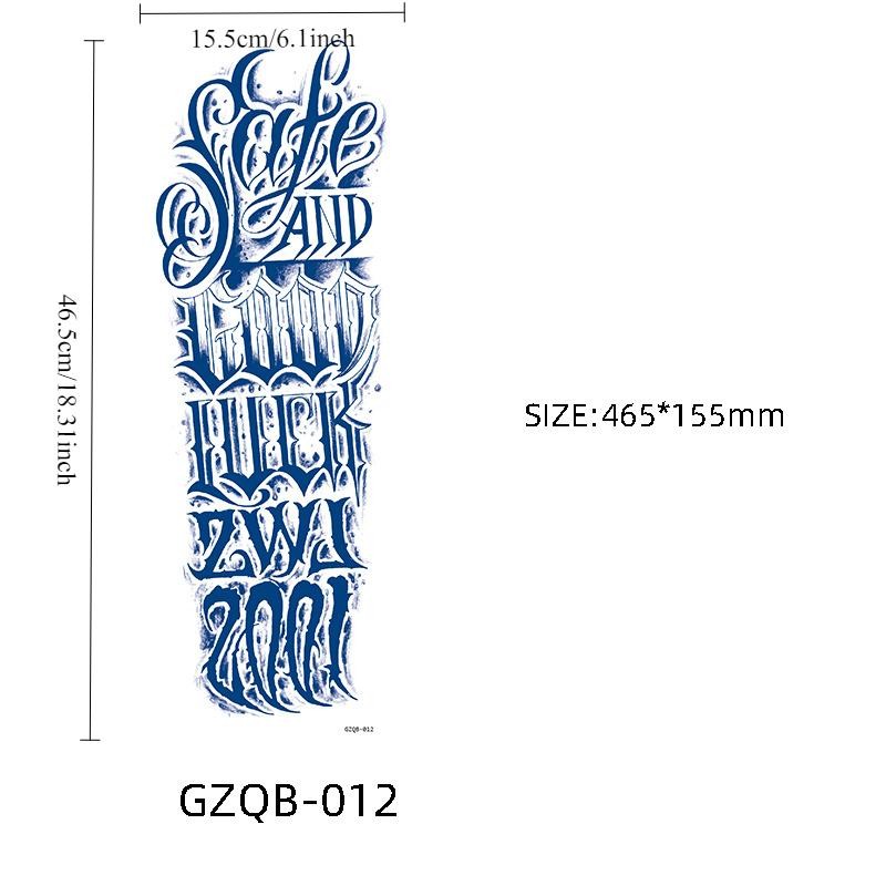 สักครั้งสุดท้าย 15 วัน สติكرกันน้ำ ติดทน สักภาพใหญ่ สำหรับชายและหญิง เต็มแขน สักชั่วคราว - รูปที่ 2
