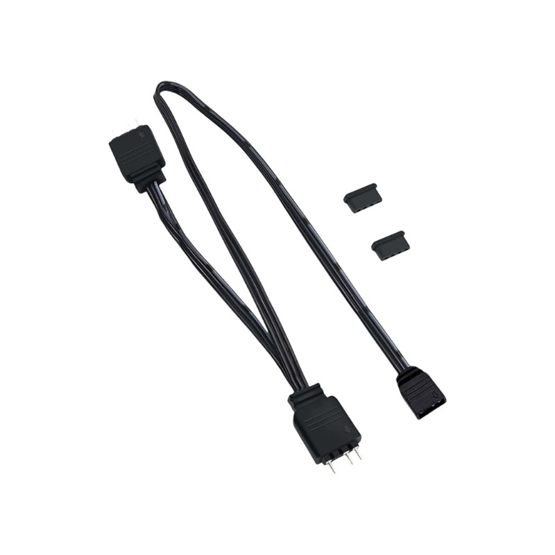 MEET ยืดหยุ่น ARGB Splitter สายไฟ ARGB Splitter สาย 5V 3Pin ARGB 1 หญิง 2 ชายอะแดปเตอร์สําหรับ Compu