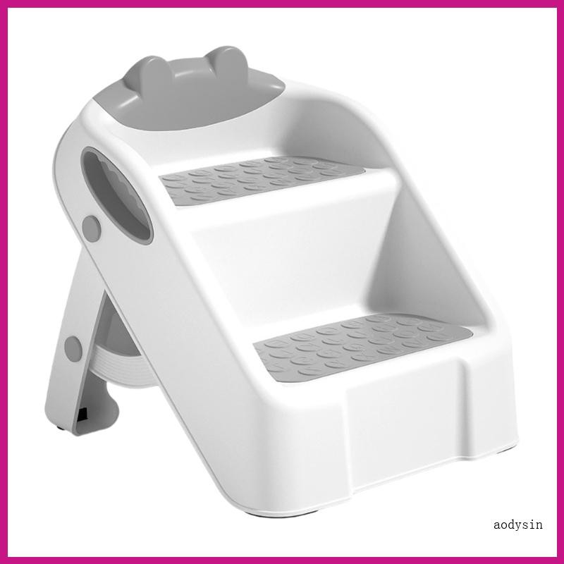 (ส่วนลดสูง)aodysin.th พกพาสะดวกเด็กวัยหัดเดิน Stepping Stool สตูลบันไดเด็ก Helper สําหรับห้องน้ําและห้องน้ําไม่เต็มเต็ง T