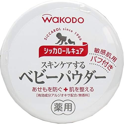 【Direct from Japan】"Umi No Do E-Shop" Wakodo Shiccarol Natural Baby Powder, unscented, สำหรับผิวบอบบ