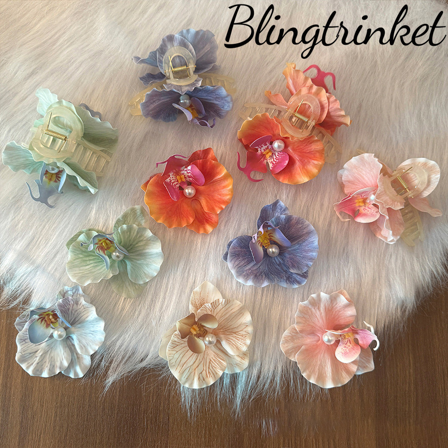 Blingtrinket🌸กิ๊บติดผมสไตล์เกาหลีลายดอกไม้🌸เครื่องประดับแฟชั่น พร้อมส่งจากไทย สไตล์เกาหลีเครื่องประดับผม