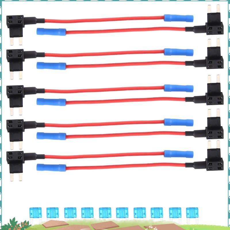 Super 10 Pack - 12V รถ Add-a-cuit Fuse TAP อะแดปเตอร์ Mini Blade Fuse Holder