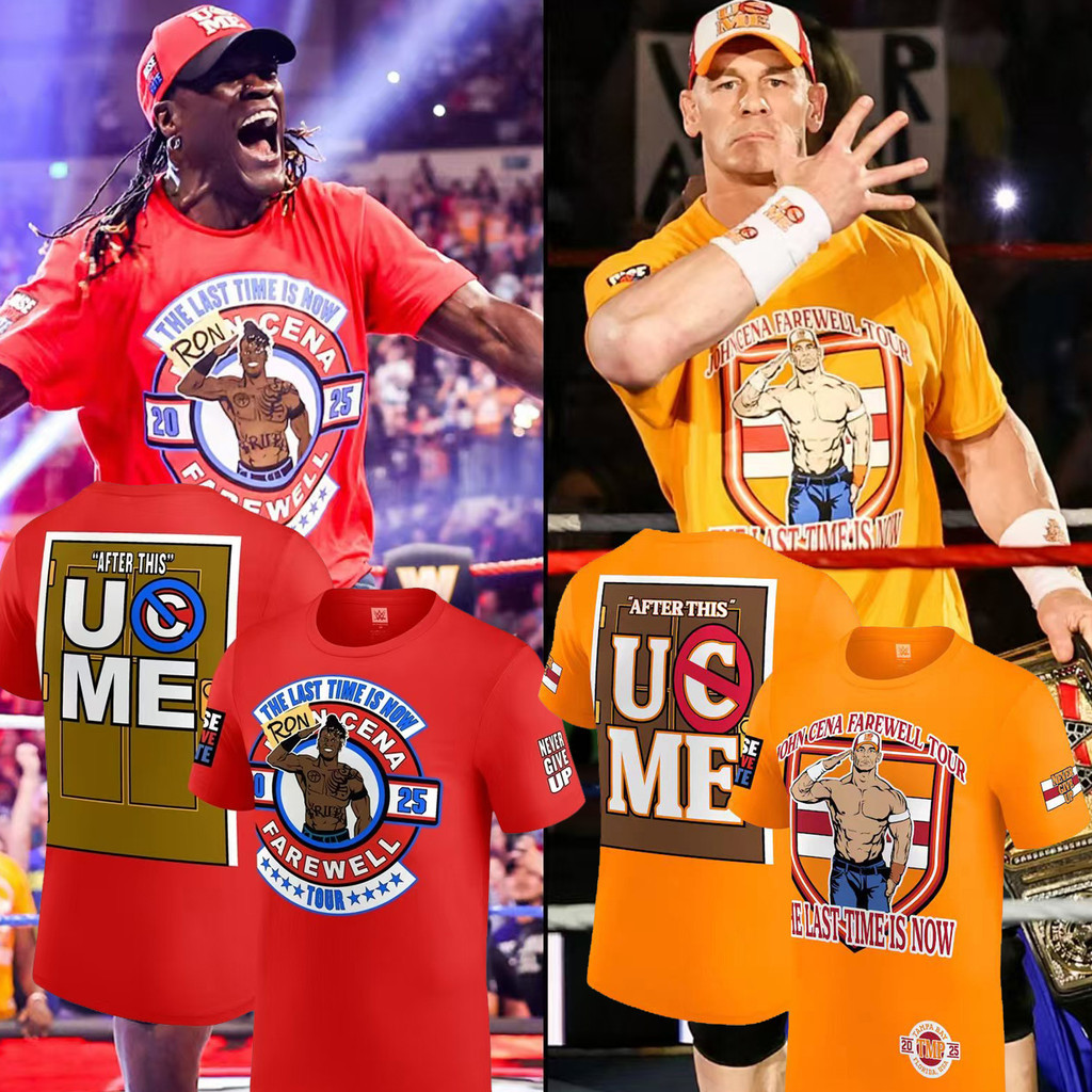 เสื้อยืดแขนสั้นมวยปล้ำ RON Cena และ John Cena สำหรับผู้ชายและผู้หญิง ฤดูร้อน 2025
