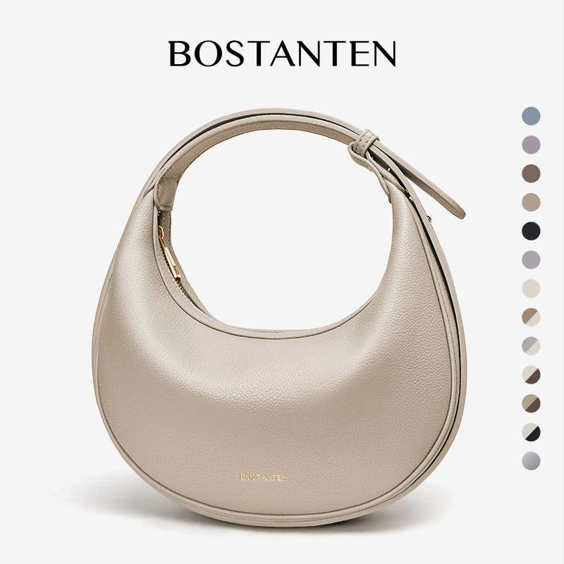 BOSTANTEN Classic Moon Bag กระเป๋าสะพายข้าง กระเป๋าถือ กระเป๋า ของขวัญสำหรับผู้หญิง