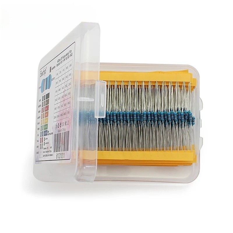 300-600pcs 1/4W โลหะฟิล์ม Resistor ชุด 30 ค่าตัวต้านทานแพ็ค 10R ~910R ชุดตัวต้านทานชุดอิเล็กโทรน DIY