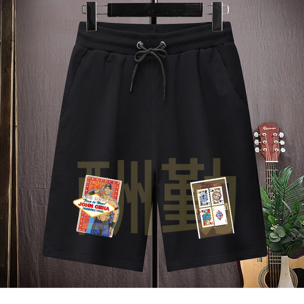 พร้อมสต็อกใหม่ WWE John Cena John Cena Same Wrestling Breathable Cotton Loose Mens Shorts 0616