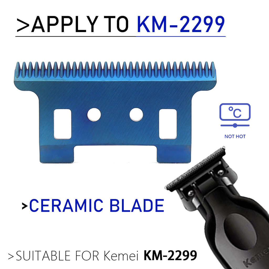 KEMEI ต้นฉบับเปลี่ยนใบมีดที่สามารถเคลื่อนย้ายสําหรับ เคเมอิ กม-2299 ปัตตาเลี่ยน มืออาชีพผม ที่กันจอน ตัดมีดหัวชิ้นส่วนอุปกรณ์เสริม