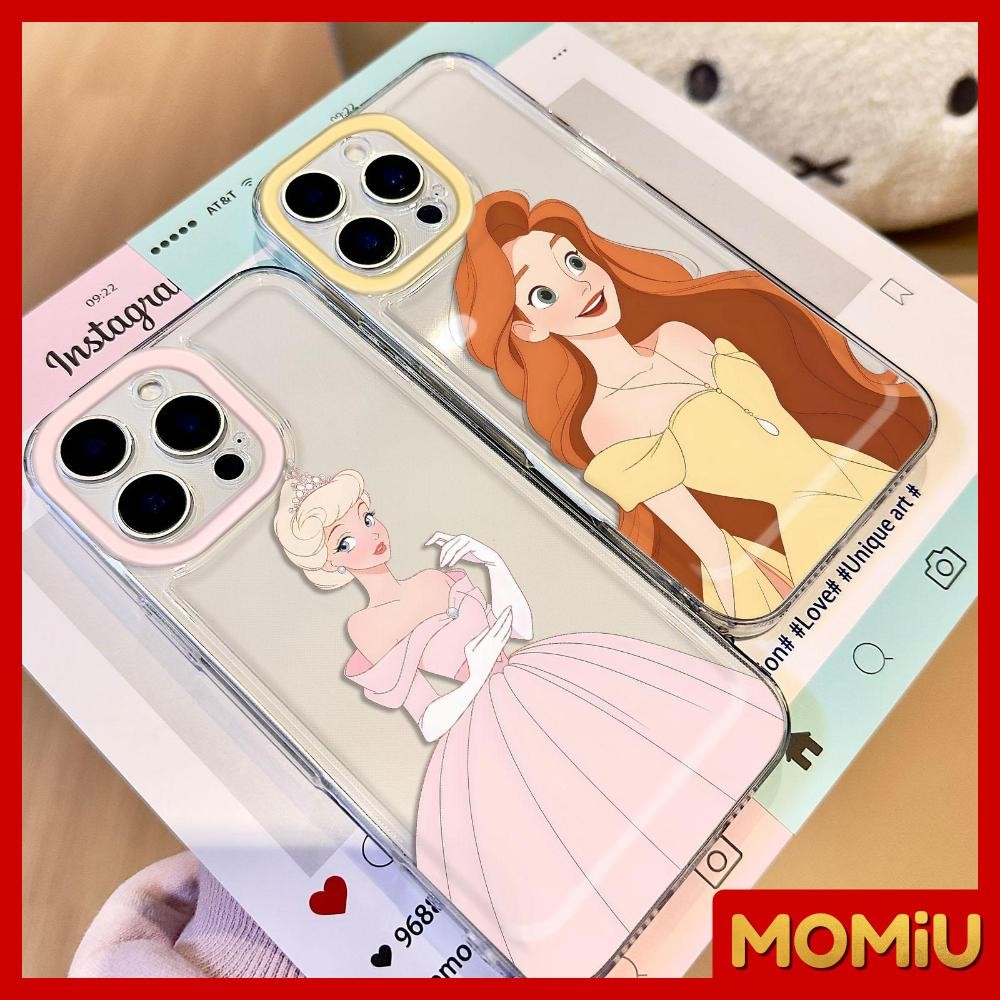 MOMiU - เข้ากันได้สำหรับ เคสไอโฟน11 เคส iphone 16 Pro Max 7Plus XR 12 13 14 15 เคสใส เจ้าหญิงแสนสวย