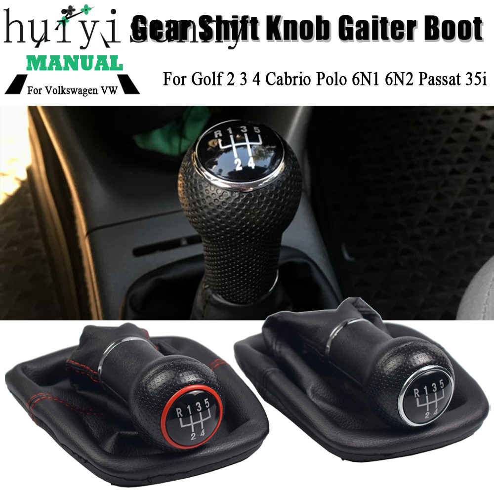 HYS สําหรับ Volkswagen VW Golf 2 3 4 Cabrio Polo 6N1 6N2 Passat 35i รถ 5 เกียร์ Shift Knob Lever Gai