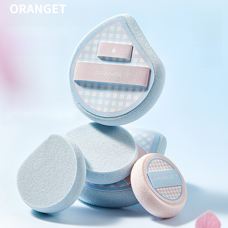 ORANGET ชุดพัฟ แปรงทาปาก หัวซิลิโคน มีฝาปิด สามารถพกพาออกมาได้