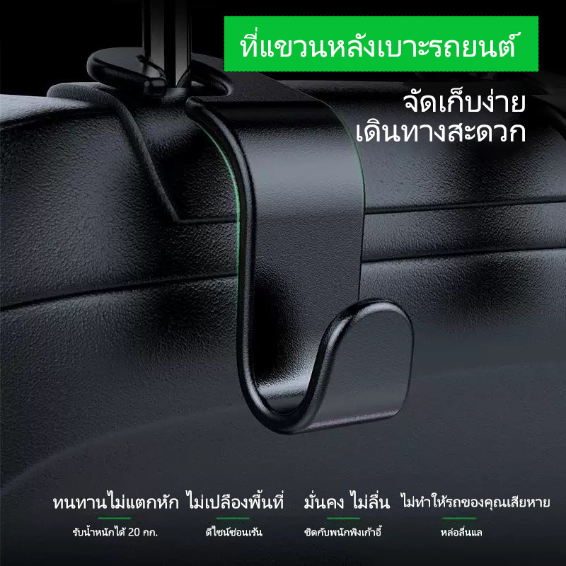 ส่งเร็ว  ที่แขวนหลังเบาะรถยนต์ (1ชิ้น) ตะขอเก็บของ ตะขอเอนกประสงค์บนรถ ตะขอแขวนอเนกประสงค์ ที่แขวนในรถ