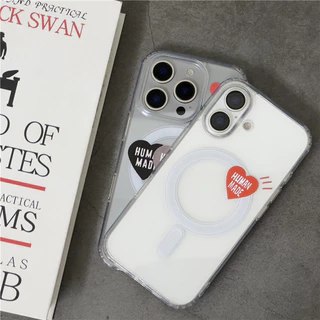คลาสสิก HUMAM MADE Simple Love Label Lucencyแม่เหล็กเคสโทรศัพท์เหมาะสําหรับIPhone17 17AIR 16 16P 16PM 15 15P 15PM 14 14P 13 13P 13PM 12 12P 12PM 11 11P XR MAX 7P 16E 16P 16E