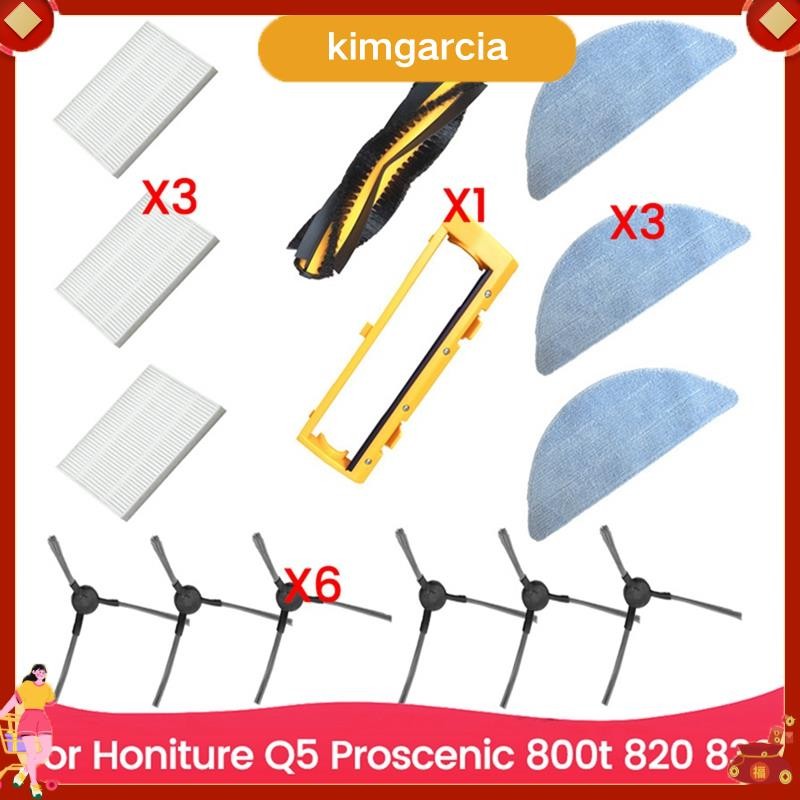 kimgarcia หลักแปรงด้านข้างกรอง Mop ชุดผ้าสําหรับ Q5 800t 820 830 เครื่องดูดฝุ่นอะไหล่