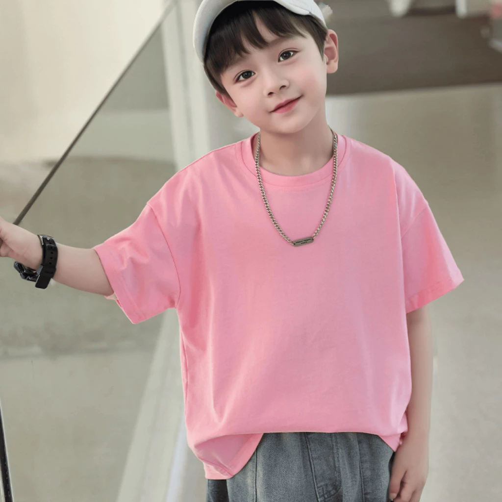 【จัดส่งภายใน 24 ชั่วโมง】เสื้อยืดแขนสั้นเด็ก หลายสีให้เลือก คอกลม สีสดใส ผ้านุ่มๆ ใส่สบาย ใส่ได้ทั้งเด็กชายหญิง thumbnail 5