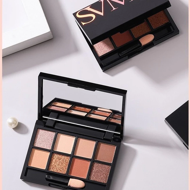 SR-shop* LAMEILA พาเลทอายแชโดว์ เนื้อแมท ประกายชิมเมอร์ สีสวย ติดทน กันน้ำ 8 สี (มาพร้อมกับแปรงอายแชโดว์ฟรี)