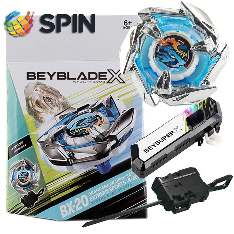 เบย์เบลด x BX-20 Dran Dagger Gyro X พร้อม Launcher LED Grip ชุดสําหรับ ของเล่นเด็กสําหรับเด็กของขวัญ