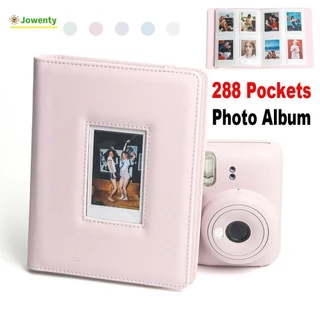 อัลบั้มรูปกล้องทันที, 288 กระเป๋าตั๋วโรงภาพยนตร์ 3 นิ้วที่เก็บรูปภาพ, การ์ดหนัง PU ความจุขนาดใหญ่สําหรับ Fujifilm Instax Mini 12/11/9