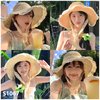 GlitzSiam🍂🍂ซีรีส์หมวกฟางใหม่ หมวกฟางลูกไม้ชายหาด👒👒 ตกแต่งโบว์ลูกไม้ หลากหลายสไตล์ให้เลือก ต้องมีไว้ไปเที่ยวทะเล.