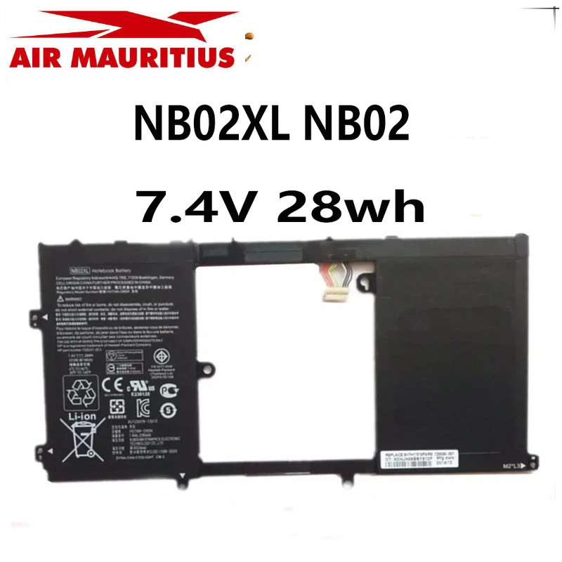 NB02XL NB02 แบตเตอรี่แล็ปท็อปแท้ 7.4V 28wh สำหรับ HP TPN-Q128 11-h000 11-h100 x2 PC HSTNN-DB5K726241