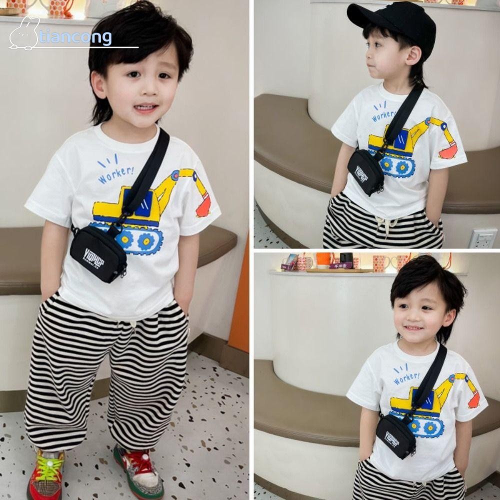 TIANCONG กระเป๋าสะพายไหล่ไนลอน กันน้ํา ใส่เหรียญ หูฟัง