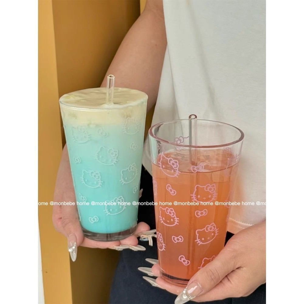 แก้ว แก้วน่ารัก kitty ขนาด450ml พร้อมส่ง