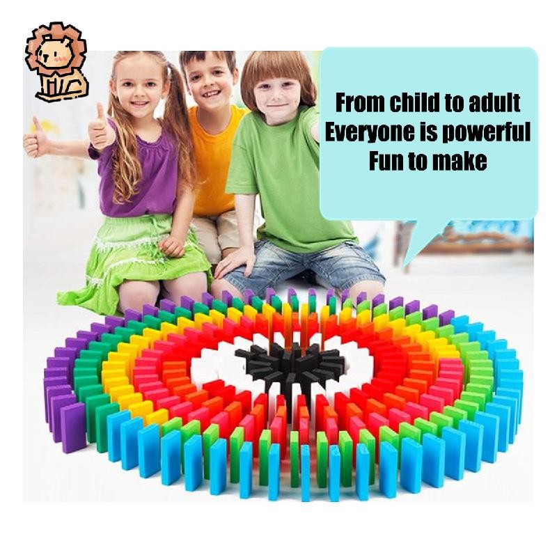 100 ชิ้น Domino Building Blocks ของเล่นเด็ก