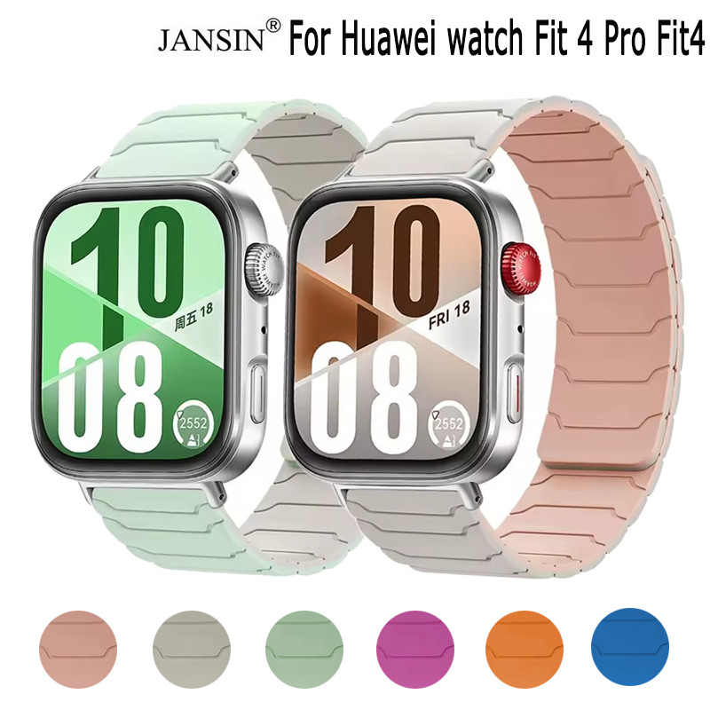 ซิลิโคน Quick Fit สําหรับ Huawei Watch Fit 4 Pro กีฬาสายรัดข้อมือแม่เหล็กสําหรับ Huawei Watch Fit4 Fit3 Band