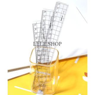 ไม้บรรทัดอะคริลิคใส ทรงสี่เหลี่ยม 3 ขนาด 15/18/20 CM สําหรับนักเรียน พร้อมส่งในไทย