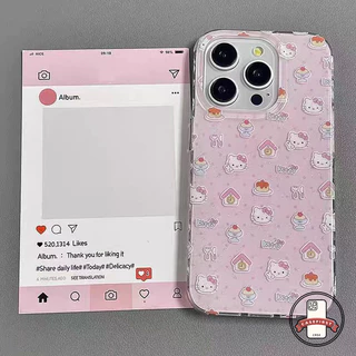 การ์ตูนคิตตี้แมวเมโลดี้โบว์น่ารักกราฟิติ เคส IPhone 17 11 15 13 14 16 12 Pro Max Air 7Plus X XR 6 8 15 16 14 Plus XS Max