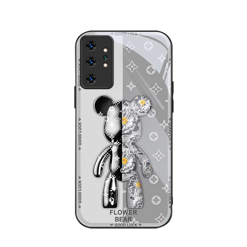 สําหรับ Samsung Galaxy Note 10 Plus & Samsung Note 10 Plus 5G , ตุ๊กตาหมีทูโทน, บุคลิกภาพอินเทรนด์, เคสป้องกันโทรศัพท์ป้องกันการตก
