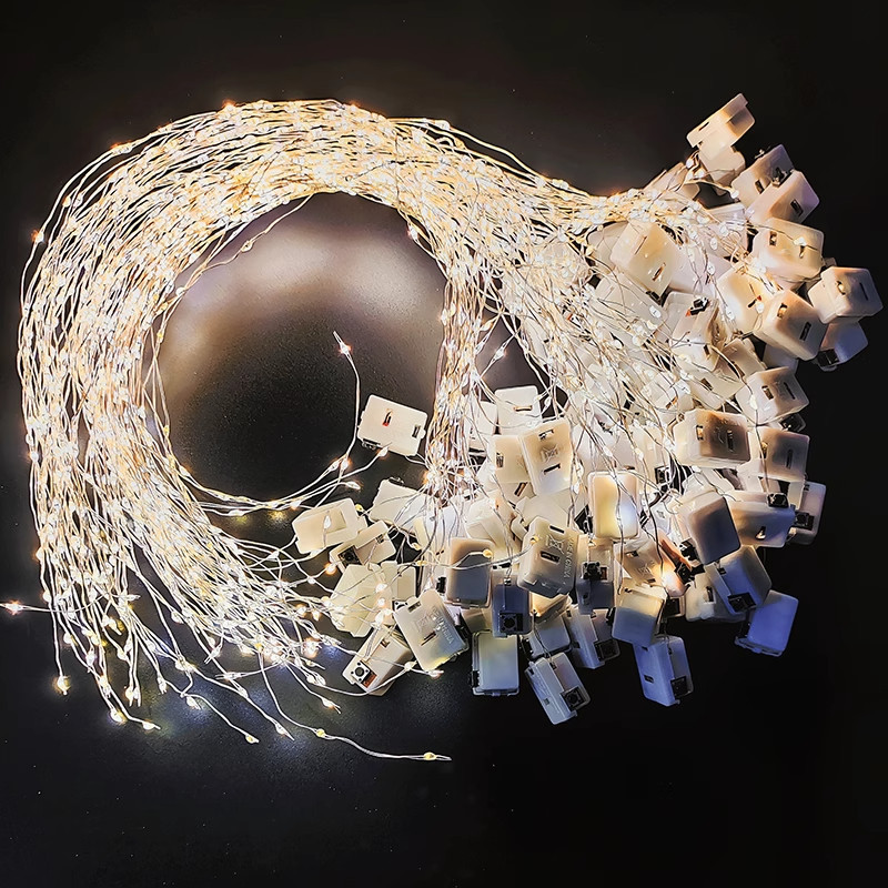 Sanli สายไฟ LED ขนาดเล็กสำหรับตกแต่งช่อดอกไม้คริสต์มาส/ไฟตกแต่งบรรยากาศลวดทองแดงสี/ไฟกล่องสีขาวขนาดเล็กแบบสายดาว - รูปที่ 4