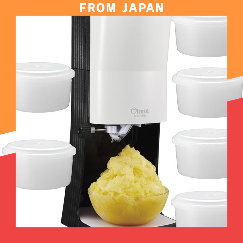 【Ice Cube Cups Increased by 4】 Doshisha Electric Fluffy Snow Ice Shaver Prime DTY-B4BK + 4 Ice Cube 