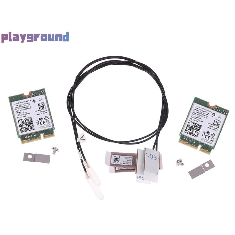 [playground] 9560NGW WiFi Card+เสาอากาศ 1733Mbps Wireless AC 9560 Dual Band 2.4G/5G BT 5.0 802.11Ac 