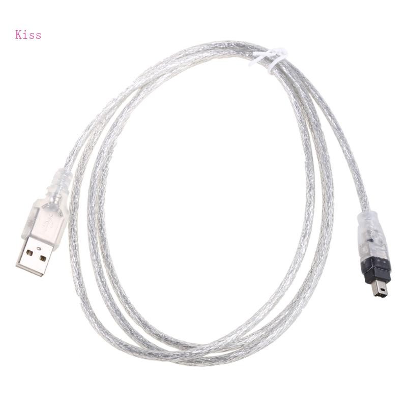 Kiss 1 4m 4 5ft USB to Firewire IEEE 1394 4P ชายอะแดปเตอร์สายลวด
